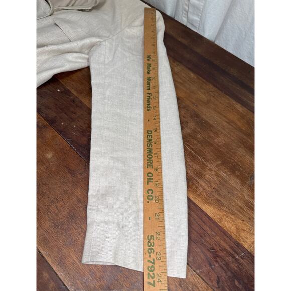 Vintage Women's Talbots 100% Irish Linen Size 12 Lined Button Up Blazer Jacket - Picture 10 of 12